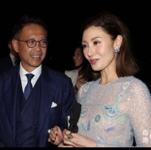 Michelle Reis Instagram - Thanks very much for inviting us to K11Night. Not often do we attend events together. Was fun to see many friends and thank you @k11musea for choosing me as one of the best dressed. 

#siliconvalleyofculture 
#aboutlastnight 

Gown: @giorgioarmani 
Jewellery: @tiffanyandco