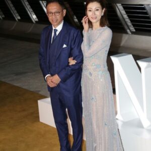 Michelle Reis Instagram - Thanks very much for inviting us to K11Night. Not often do we attend events together. Was fun to see many friends and thank you @k11musea for choosing me as one of the best dressed. 

#siliconvalleyofculture 
#aboutlastnight 

Gown: @giorgioarmani 
Jewellery: @tiffanyandco