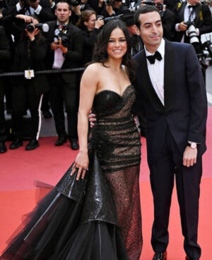 Michelle Rodriguez Instagram - Star Wars at Cannes !!! Thank you @lorraineschwartz for my bling and @jeanlouissabaji and @moalturki my arm candy :)