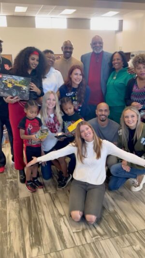 Michelle Stafford Instagram - This was a remarkable day!! First!! We were able to buy more toys for the children than we ever have before and that is because of the beauty and kindness of the cast and crew and production staff of @youngandrestlesscbs THANK YOU!! You all ALWAYS come through! Thank you @cbstv for your sizable donation!! Thank you @lauralee_bell  for your huge donation ❤️ Thank you @biglots for your big discount!! Everyone shop at @biglots this year!! Thank you @susieq.007 & @djmarkfyrmbiz Sorry we froze the register! Haha!! We love you guys!!❤️ Thank you @musicexpressinc for donating the van!! Whew! So many toys! Thank you Fred Shaw and @moseley.jonathan_therealog of the  @naacp and @nationalactionnetwork for bringing us into the community, welcoming us with open arms and for being AMAZING partners👑❤️👑❤️ Thank you @skinnationbeauty for your sizable donation 💛 Thank you to the elf’s @connergfloyd @mel_ordway @lauralee_bell @thecourtneyhope @brytonejames and @melodythomassco thank you for coming out and your monetary donations Missing you @christianjleblanc ❤️ Man, it feels so great to GIVE! People are good. People are beautiful. Yesterday was proof❤️ Thank You!! God Bless and have a gorgeous Holiday everyone🌲⛄️❤️