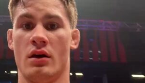 Mickey Gall Instagram - Congrats to @alexeipergande for the finish @pflmma and thanks for the shoutout! I’m happy to be a small part of this kids inevitable greatness

Shoutout to @david_adiv and the @gracienjacademy fam for showing me 🥋👊

Happy Alexei teamed up w @musclesmark for an awesome weight cut 

@killcliff_fc ‘s @impak5 had a powerful finish this night too. Love what he’s doing over there