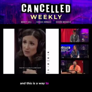 Mickey Gall Instagram - paying for you to see this because 10 minute (one segment) sample of @cancelledweekly because we’re very proud of this show and what it stands for.  Cancelled weekly encourages debate and discourse with hosts @candicehorbacz @mickeygall & @gerarddgaf discussing the most viral videos and controversial topics of the day —from clips submitted by people like you! It’s serious, it’s silly, it’s funny and it’s informative.  Give it a chance & you’ll love it.  And if you do.. please subscribe, leave a comment and share it with a friend so we can help fearless discussion make a comeback! New episodes every Wednesday!