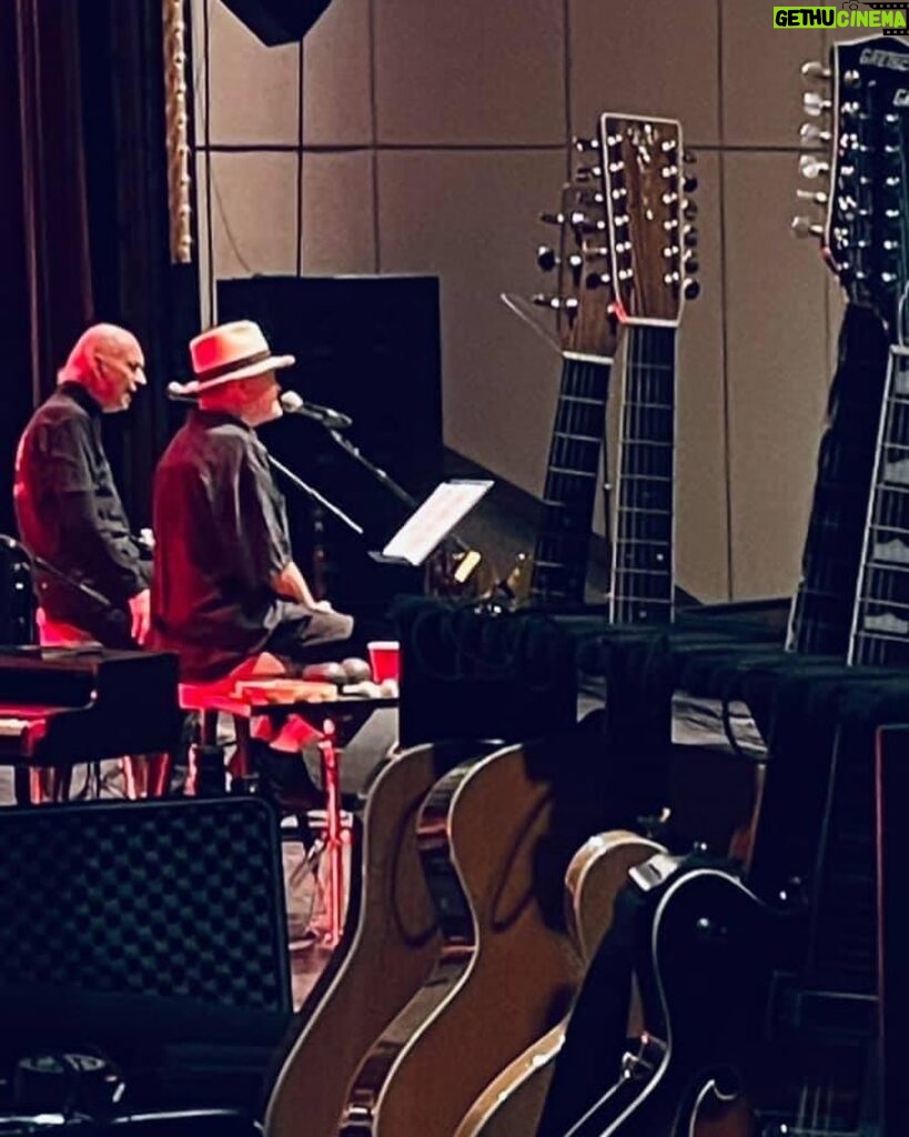 Micky Dolenz Instagram - Rehearsal in Spokane, Washington.. Ready to go! #mickydolenz #michaelnesmith #themonkees #themonkeestour First Interstate Center for the Arts