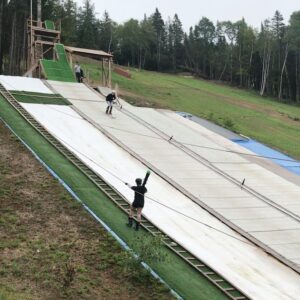 Mikaël Kingsbury Instagram - So much fun at @imaximise 😁 First time hitting the airbag🙌🏼 Maybe triple cork 14 next time? 📱@deanberco @jfcusson1 #Skiing #Airbag #progression
