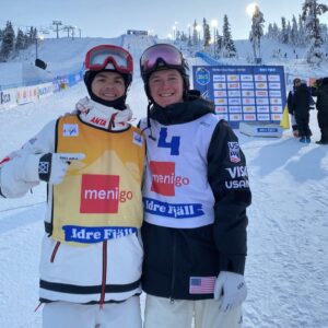 Mikaël Kingsbury Instagram - 2nd today in Sweden🇸🇪 Congrats to @nickpage.ski for your first World Cup win! Happy to share this moment with you and @walterwallberg 🙌🏼 Duals tomorrow LFG💨