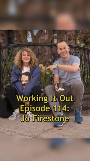 Mike Birbiglia Instagram - Jo Firestone is completely and totally ridiculously funny and absurd. If you haven’t listened to the new episode of working it out today— dig in. It’s a fun one. I promise you will laugh a lot. 
.
.
.
#workingitoutpodcast #jofirestone #mikebirbiglia