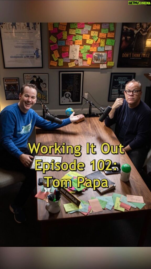 Mike Birbiglia Instagram - Keep in mind story is from 20 years ago! Today on the podcast we have the brilliant @TomPapa who I was lucky enough to have an early as an early comedy mentor. In this episode of working it out (link on bio) we discuss our falling out and then how we repaired our friendship along the way. It’s actually really sweet and funny and lovely and Tom’s new book “We’re all in this together” is so damn funny and good and WISE. I couldn’t recommend it more highly as well as his other books and @netflixisajoke specials. Enjoy. ❤️