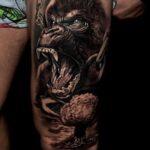 Miloš Petrášek Instagram – Prozdělaná  nohavice s ministrem🤘 🦍🍉 @milos_petrasek 
Working with: @fkirons 
@stencilstuff 
@hustlebutterdeluxe 
@intenzetattooink 
@kwadron 
  #tattoo #inked #inkedboy #tats #realistic #realistic_arts #realistictattoo #realisticink #realism #realismtattoo #blackandwhite #blackandgrey #blackandgreyink #drawing #draw #armtattoo #prague #sleevetattoo #gorila #mma #animal Ariink