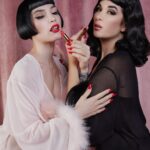 Miriam Veil Instagram - 💘 Happy Valentine’s Day 💘 Thank you @giuliahepburn for the cutes pictures of me and gorgeous @missy_fatale ♥️ For @bettiepagelingerie campaign 💋 #pinup #retroglam #vintagelingerie #bettiepage London, United Kingdom