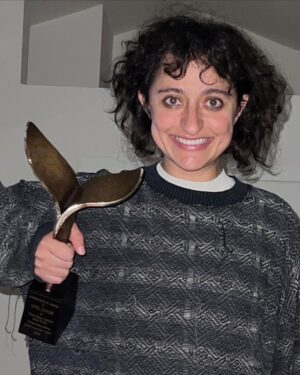 Mitra Jouhari Instagram - The Three Busy Debras writing staff won a WGA award tonight!!!!!! Our writers Evan Waite, Diana Tay, and Sarah Sherman made the show so much better every day and Sandy and Alyssa are my sick and perverted sisters for life. Every single person who worked on our crew elevated the jokes. I will simply shut up but what a sweet way to end our journey on this show. I love writing lol ❤️