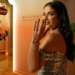 Mona Zaki Instagram – A glamorous night attending the unveiling of the #magnifica @bulgari spectacular collection 💫
It was a pleasure meeting the exceptionally Bulgari’s jewelry creative director @lucia_silvestri

Styled by: @cedrichaddad
Dress: @zuhairmuradofficial
Makeup: @ojmakeupartist
Hair: @rafifazaa
Video: @hichem.abdedaiem