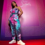 Mona Zaki Instagram - Day 2 from @louboutinworld Party #dancewithmechristian Outfit by the one and only outstanding @mrskeepa @mrskeepaofficial Shoes @louboutinworld Hair @laloge_uae Makeup @hindash Photoghrapher @waleedshah Jewellery @bulgariofficial