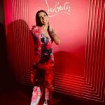 Mona Zaki Instagram - Day 2 from @louboutinworld Party #dancewithmechristian Outfit by the one and only outstanding @mrskeepa @mrskeepaofficial Shoes @louboutinworld Hair @laloge_uae Makeup @hindash Photoghrapher @waleedshah Jewellery @bulgariofficial