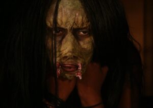 Monique Dupree Instagram - Good morning!! Don’t be afraid to say it back!!!
#31daysofhalloween 
Go and watch my movie Bachelor Party in the Bungalow of the Damned
Available on @amazon  #horror #screamqueen #badass #imdb #horroractress #halloween #makeuptransformation #vampiremovie #scarymovie