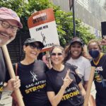 Monique Gabriela Curnen Instagram – We are #sagaftrastrong and #WGAStrong ! Shout out to the @wgaeast @wgawest & @sagaftra family who gathered today to make our voices heard. 
 
#SAGAFTRAstrike #wgastrike  #labor #laborunites #unionstrong #newyork #livingwage