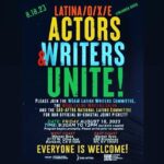 Monique Gabriela Curnen Instagram - Time to lift our Latinx voices once again on 8/18/23! Join our bicoastal picket @wgaeast @wgawest & @sagaftra familia UNITED. Props to @dominiccolon #wgaelatinewriterssalon #wgawlatinxwriterscommunity #sagaftranationallatinocommittee for organizing! ❤️✊🏽🖤unidad #voceslatinas #familia #comunidad #latine #latinx #livingwage #united #unionstrong