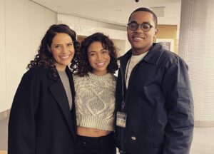Monique Gabriela Curnen Instagram - #tbt + #bts Some more @ghoststarz season 3 love. Love working with these two fab humans & talented folks @thugginn & @michaelraineyjr #ghost #bts #setlife #creatives #familia