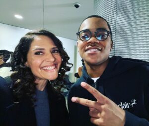 Monique Gabriela Curnen Instagram - Love working with @michaelraineyjr 🌟 Too bad Blanca has to give him so much grief! Watch what happens next tonight! @ghoststarz @starz #bts #setlife #dopehuman #lovemyjob #familia #chasingtariq #blancatries