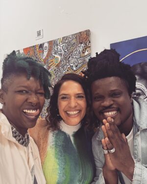 Monique Gabriela Curnen Instagram - Thank you @laolunyc for the inspiring studio visit! The conversation was deep & laughter was too 🙌🏽 🌟 So grateful to hear about your creative journey & for the magical summer afternoon #summer #artist #diaspora #inspiration #nigeria #newyork #create