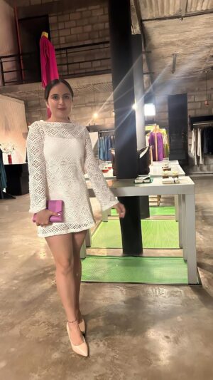 Mridanjli Rawal Instagram - “🌟 White After Dark: Effortless Evening Glam! 🌙✨

I’ve got my go-to white dress, a sassy red lip, comfy nude heels, a touch of purple flair, and a no-fuss ponytail – and I’m ready to own those evening vibes! 💋👠💜

Want to rock white for those night outs without a worry? 

Keep it simple! Slip into your favorite white piece, add a pop of color (like my red lips), and let your confidence shine. Share your nighttime white wardrobe hacks – together, we’ll slay the evening fashion game! 💃🌃 #EveningElegance #WhiteNights #EffortlessGlam #OOTD”

#reelsi̇nstagram #wednesday #whitedress #redlips💋 #redlipstick #howtowearwhite #whiteforevening #reelsindia #bengaluru_diaries #dinnerdatenight #dinnerdate #nudeheels #eveningvibes #musicismylife #eveningidea #reelkarofeelkaro #trendingmusic
