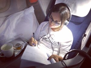 Mridanjli Rawal Instagram - From the longest flight ✈️ I ever took! 19 hours to New York! Had lot of reading to do😉 #virginwomendiaries 2, Coming Soon!!❤️