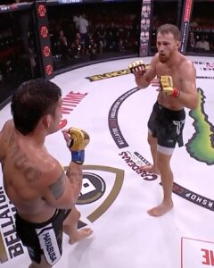 Mukhamed Berkhamov Instagram - Berkhamov bounces back with a win 🔥 @mukhamed_berkhamov put on a striking CLINIC to secure the decision win at the @PechangaArenaSD 👊 #Bellator300 @MonsterEnergy Prelims fueled by @cardenasmarkets LIVE on YouTube 📺