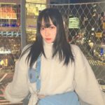 Murase Sae Instagram - #dailylook よるしぶ🌃😎 ぽかぽか(: 好評で嬉しいセットアップです♪ 重め前髪ひさびさー！ バッグは梅田ESTで先行発売中ね🩵🪽 ハートのコインケースをどうしても作りたかった(: BLACK/WHITE/BLUE Bag▶︎1/26 @andgeebee_official