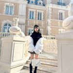 Murase Sae Instagram - #dailylook BLACK and WHITE🖤🤍☁️🕷️ ANDGEEBEE Holiday Coordinate(: #ANDGEEBEE #christmas #fashion