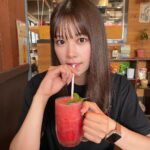 Nanase Yoshikawa Instagram - スイカジュース好きすぎる🍉