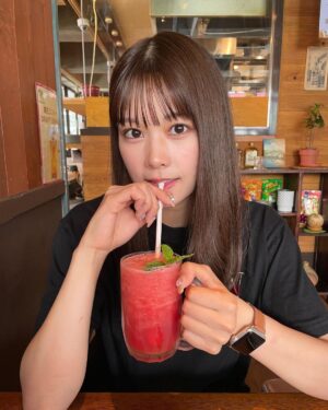 Nanase Yoshikawa Instagram - スイカジュース好きすぎる🍉