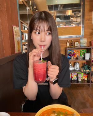Nanase Yoshikawa Instagram - スイカジュース好きすぎる🍉