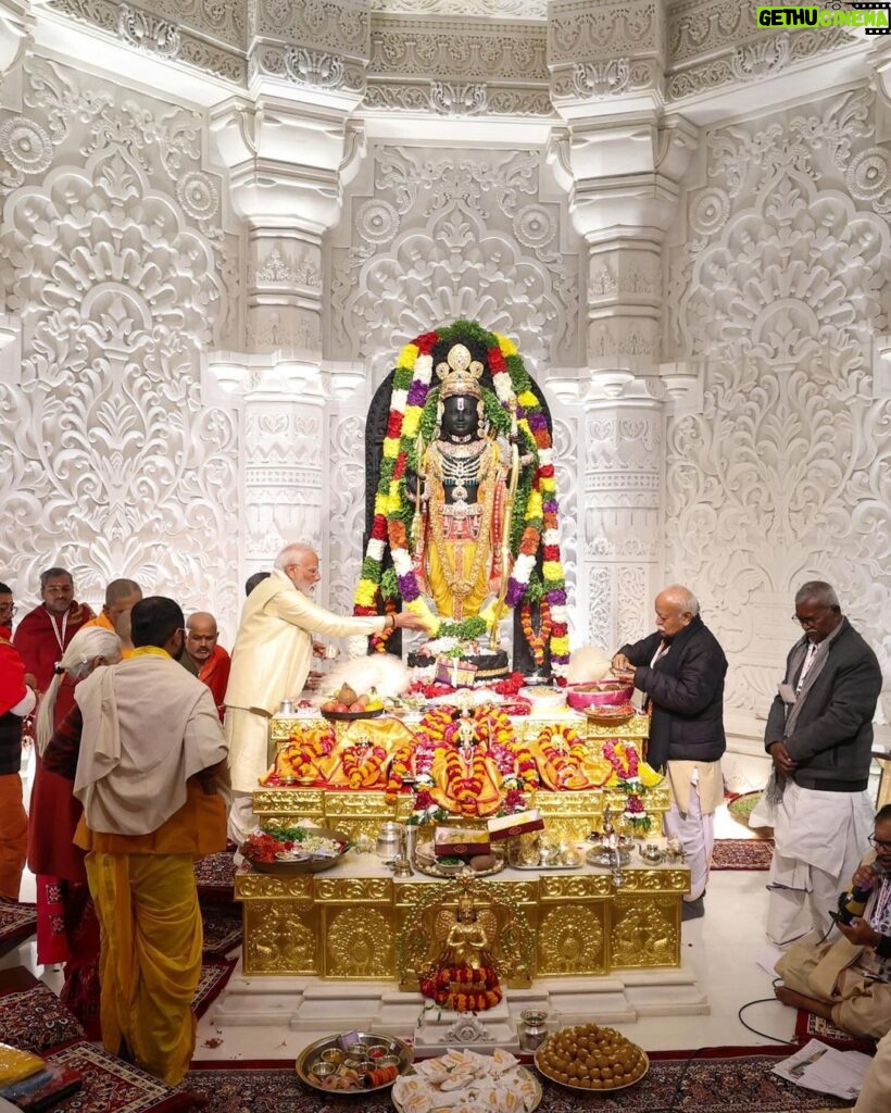 Narendra Modi Instagram - Divine moments from Ayodhya. Every Indian will remember this day. May Prabhu Shri Ram always bless us.