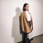 Natalia Dyer Instagram – yes definitely going to live in this blazer for a while thank you #noonbynoor #nyfw