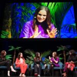 Natalie Portman Instagram - Honored to speak alongside my heroes last night at #EqualizeNZ — former Prime Minister @jacindaardern, FIFA Secretary General Fatma Samoura, and rugby icon @rubytui. @newzealand_story, thank you for bringing us together to share our thoughts on gender equity… and Ruby, thank you for letting me wear your Olympic🏅‼️ @eyesonnz