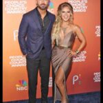 Natalie Stovall Instagram - First ever @peopleschoice Country Awards!! 💋👏🏻🎙️ HMU: @therealmarzcollins Assistant HMU: @alishapag Styled by: @juliandjeri @thejeristyles Jewelry: @willajeanjewelry Dress: @michaelcostello Shoes: @jimmychoo Belt: @restyled.by.Juli