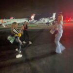 Natalie Stovall Instagram - 🏁 Bristol Baby!! 🏁 When I was little, my big brother, Joe, would have his friends over every weekend for the @nascar races. And inevitably, when a break would happen, there was always a “Natalie! Go get your fiddle!” So I’d play a few songs and feel like the coolest kid around. Fast forward to this past weekend, I attended my very first race, in the “coolest kid” way possible… (thank you @quartzhillrecords 🤍🥂) and I found myself again playing that fiddle, as us ladies did a little acoustic set for some VIP’s. It was so much fun cheering for @tyler_reddick and getting to soak it all in! What an experience!!! Swipe to the end to see Joe-Bob and little me. Bristol Motor Speedway