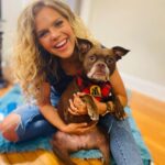Natalie Stovall Instagram - Today is #RememberMeThursday so let’s show everyone we know how beautiful pet adoption is, how incredible the bond with your rescue is and inspire change for pets in need. Join me and post your adopted pets everywhere on social media to educate and empower others to #ShineALight and adopt an orphan pet today. Show the world your awesome rescue pet, today! #BradyBelle #BostonTerrierMix