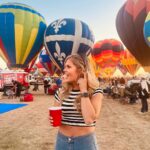 Natalie Stovall Instagram - Quite the after-show party at the Balloon Fiesta!!! Was so thrilling (and warm!🔥) when they’d all glow at the same time! 🎈💫🎈 Balloon Fiesta Park