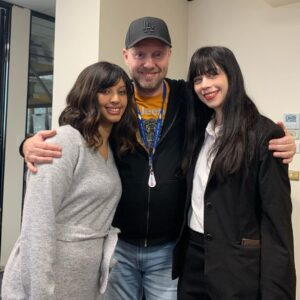 Nathan Hill Instagram - Working with two lovely ladies on a new project 🤫 
#film #feature #movie #actors #actorslife #talent #musician #wrestler #pro #headshot #set #lights #camera #action #faces #thriller #director #indiefilm #moviemaking #triplethreat