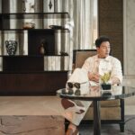 Nathaniel Ho Instagram - It's been a pretty intense few months, so when the opportunity to do a staycation at @stregisbangkok came by, it was a much-appreciated break from daily life. Entering the grand lobby, I was greeted with warm Thai hospitality as the doors opened. The Caroline Astor Suite also comes with a 24hr Butler service, and they recommended trying out the bubble bath. I have done DIY bubble baths before and I'm tellin' ya - the way they prepared it hits different! It felt like I was stepping into a tub of clouds - they made it so fluffy! I was having a lot of fun, clearly. 😂 After a relaxing soak, I proceeded to the @stregisbarbangkok for a little nightcap to unwind after a long day of traveling. The bartender put on a real show for us! The St. Regis Bar is also known for its Art of Sabrage Ritual, where they open a champagne bottle with a sabre. Enjoy a moment of peace overlooking the glittering night-time view of Bangkok, while sipping some of their signature drinks. This one right here is the Violet Martini. Stay tuned for more reels showcasing #StRegisBangkok! Come along on this journey with me and let's #LiveExquisite 🥂 The St. Regis Bangkok
