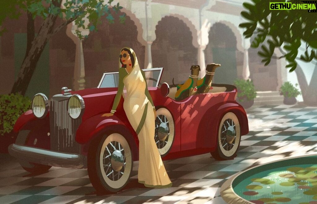 Naveen Selvanathan Instagram - Indian fashion changed from from maximalist over embellishment to minimalist chic in the early 20th century. Indian royalties were in the forefront of that change and were the fashion icons of those times. Here is my take on it. . . . #indianprincess #indianroyalty #britishraj #indianpalace #vintagecar #naveenselvan