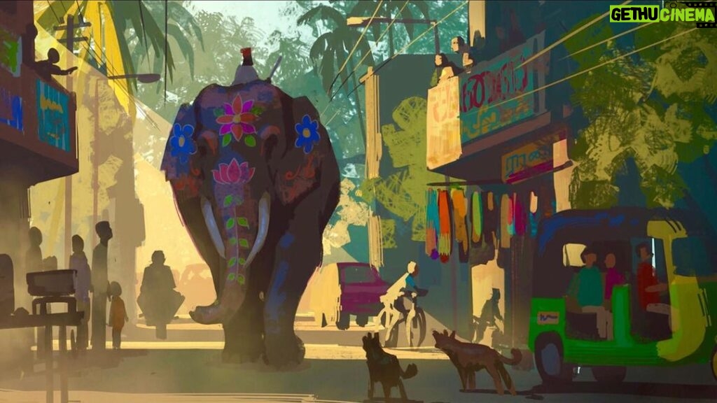 Naveen Selvanathan Instagram - Occasionally, we’ll see an elephant walking around the town neighborhood blessing kids with its trunk (for a small fee of course). The traffic will come to a standstill and feral dogs will be barking from a safe distance. I still remember the heaviness of the trunk on my head when I got blessed 🙂 . . . #elephant #india #indianstreet #incredibleindia #chennai #artistsoninstagram #instart #illustration_daily #illustration #instagood #naveenselvan Los Angeles, California