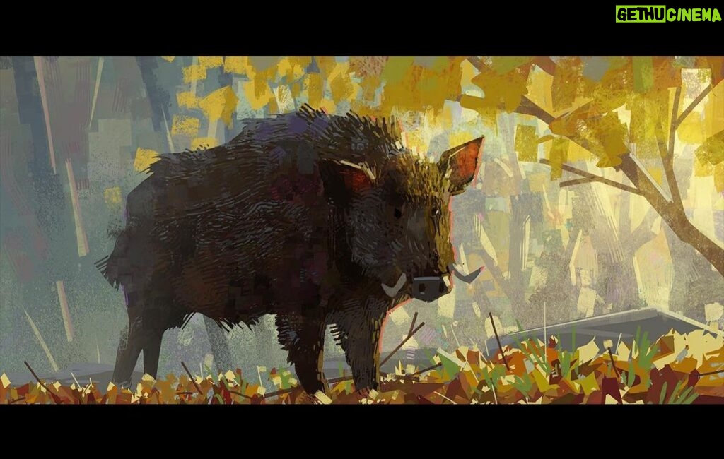 Naveen Selvanathan Instagram - Fall beast. Based it on a photo I found online. . . #artistsoninstagram #art #instadaily #instagood #wildboar #fall #instartist #illustrator #naveenselvan Los Angeles, California