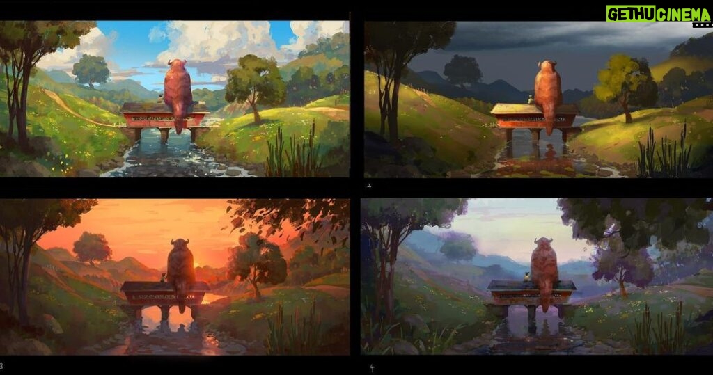 Naveen Selvanathan Instagram - I did quite a bit of work on the movie Rumble, now released on streaming services. Here are a few lighting/color ideas for a story moment done by Dennis Greco #animationart #illustrationartists #naveenselvan