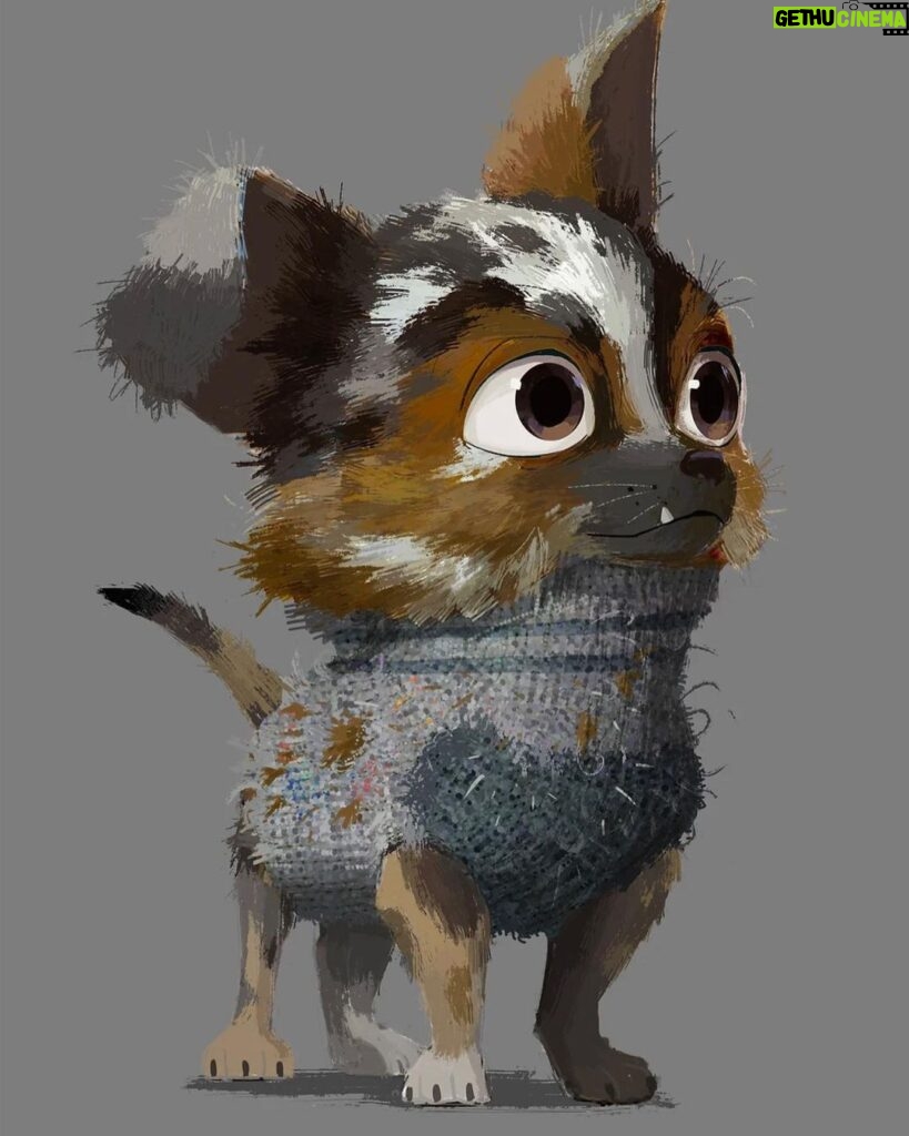 Naveen Selvanathan Instagram - I worked on @pussinboots for almost two years and this was the most fun I had on a project ,though it as all during the lockdown and never got to meet the amazing team. I got to work on everything from early concepts and environment design to character texture painting and lighting keys. Here are a couple of color ideas and final texture painting for Perro. Design by the one and only Shiyoon Kim. Go watch this awesome movie! . . #pussinboots #animationart #characterdesign #illustration #dailyarts #naveenselvan