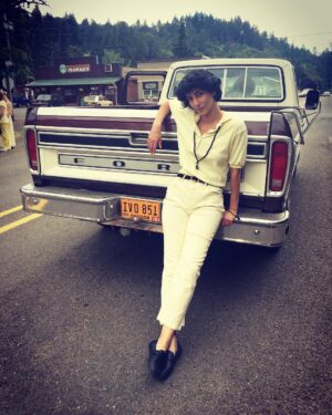 Necar Zadegan Instagram - one of my fave BTS on the set of #DOCNOW #IFC , Portland, Oregon.