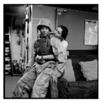 Necar Zadegan Instagram - Me and Glenn Davis at the Richard Rodgers theater performing in the Bengal Tiger at the Baghdad Zoo, greg costanza caught this backstage on film #35mm #broadwayshows #broadwaybabies.