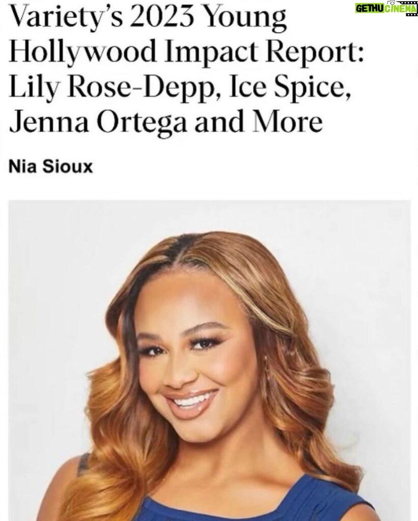 Nia Sioux Instagram - First post of probably many from last night. Thank you @variety for selecting me to be in your 2023 Young Hollywood Impact Report. I’m so honored to share that list with so many amazing individuals and it’s such a privilege to be recognized. What an amazing night celebrating young Hollywood🥰🖤