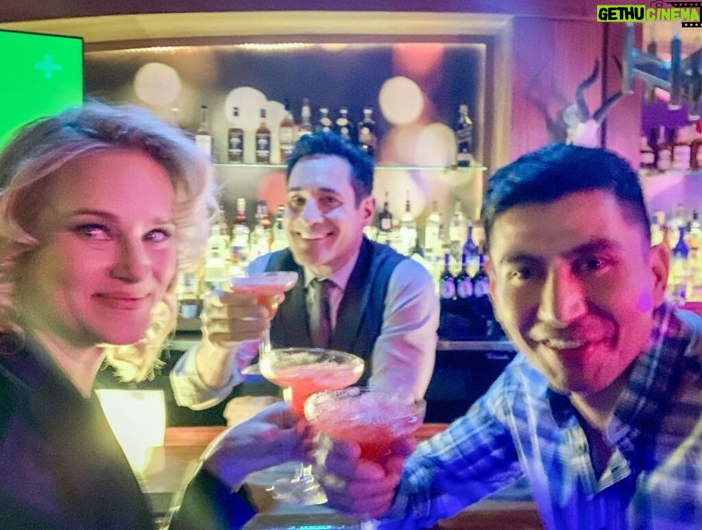 Nicholle Tom Instagram - Killer time working with all these whimsical feline’s & fella’s. An absolute pleasure! Can’t wait to see the magical, manic, madness, manifest on the big screen! #CultClassic #WhatTheCatSawStaysWhatTheCatSaw #Margaritas #RasberryPuree #PoolsideMargs #ThatsAWrap #AileenWurnos #SerialKillerParty #AlliterationLover