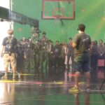 Nicole Kornet Instagram - Playing basketball like a snake is not as sexy as the big screen portrays. Myself in a mocap suit is here to prove it. #WhiteMamba Warner Bros. Studios